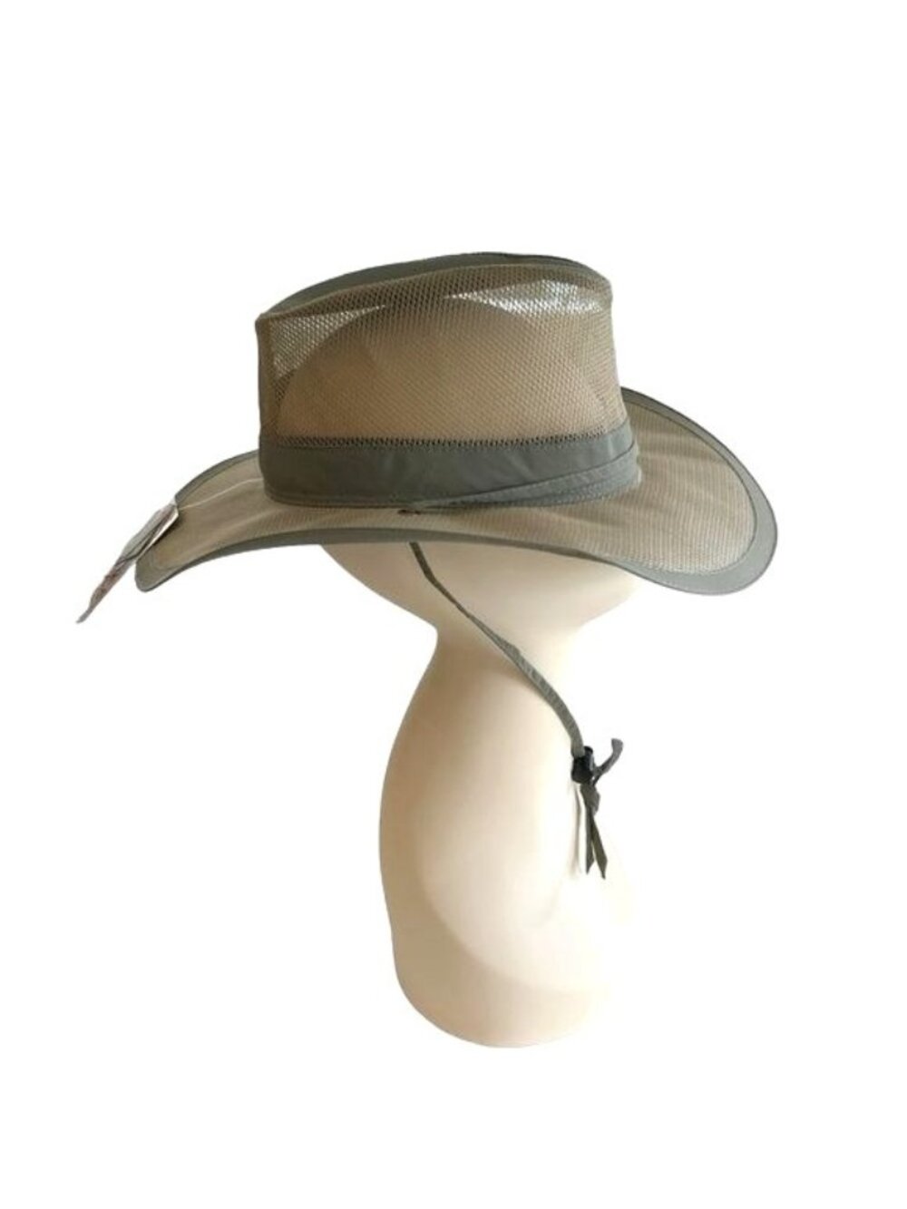 Panama Jack Mesh Seven Seas Safari Original Hat Green Fossil Color NWOT Medium